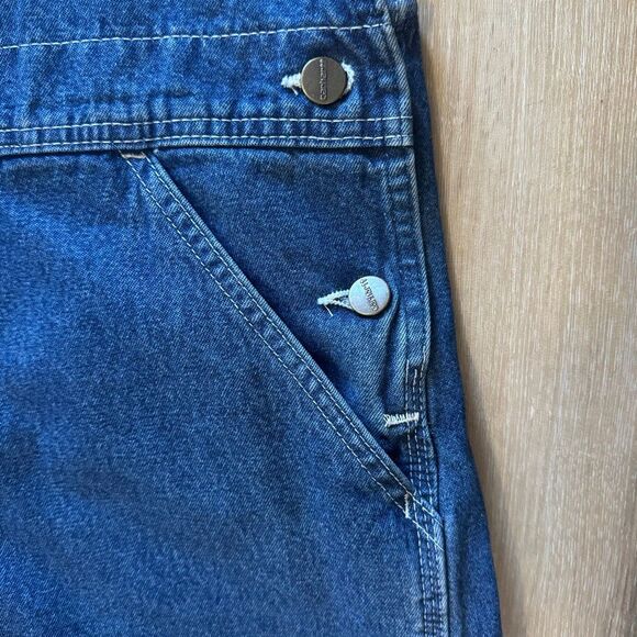 Carhartt Denim Carpenter Dark Blue Jean Overalls Size 34 Workwear Utility Trades - Picture 5 of 11